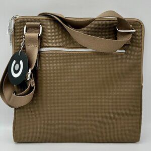 Urban Oxide Transit Crossbody Bag Khaki Pebble Textured Rubber Shoulder Bag